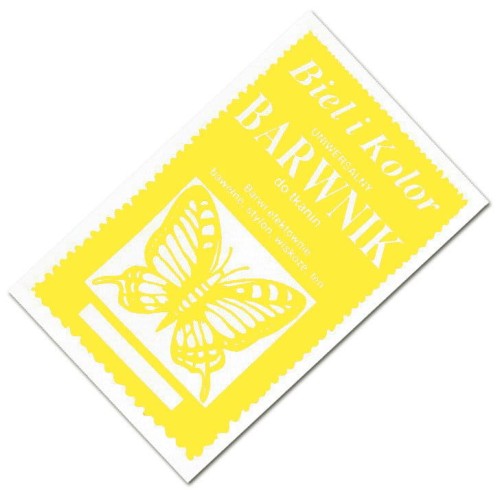 Barwnik do tkanin 10g Biel i Kolor 21 cytrynowy #1
