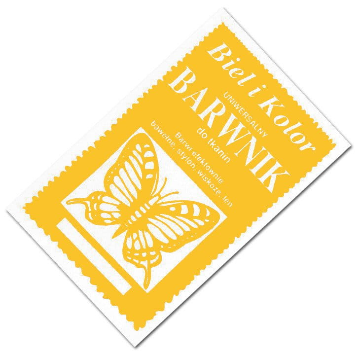 Barwnik do tkanin 10g Biel i Kolor 22 żółty #1