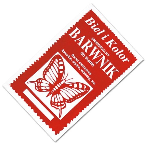 Barwnik do tkanin 10g Biel i Kolor 24 czerwony  #1