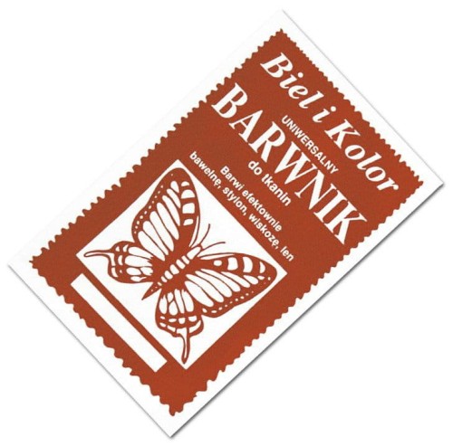 Barwnik do tkanin 10g Biel i Kolor 27 rudy #1