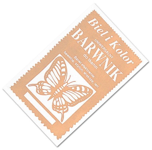 Barwnik do tkanin 10g Biel i Kolor 28 morelowy #1