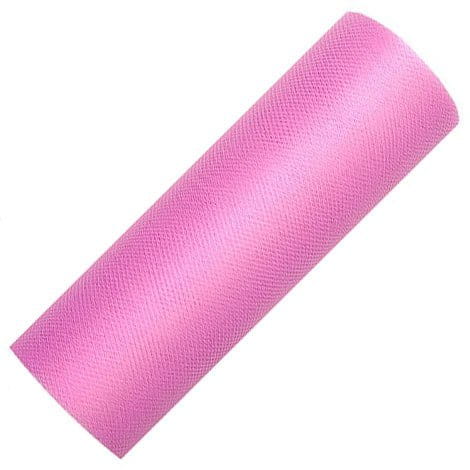 Tiul dekoracyjny na rolce - 15cm / 9m 081D głęboki róż #1