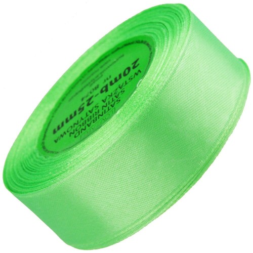 Wstążka satynowa 25mm 20m - 8074 zielona jasna #1