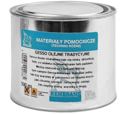 Gesso olejne tradycyjne Renesans 500 ml #1