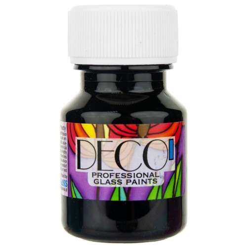 Farba do szkła witrażowa Deco 30ml - 190 czarna #1