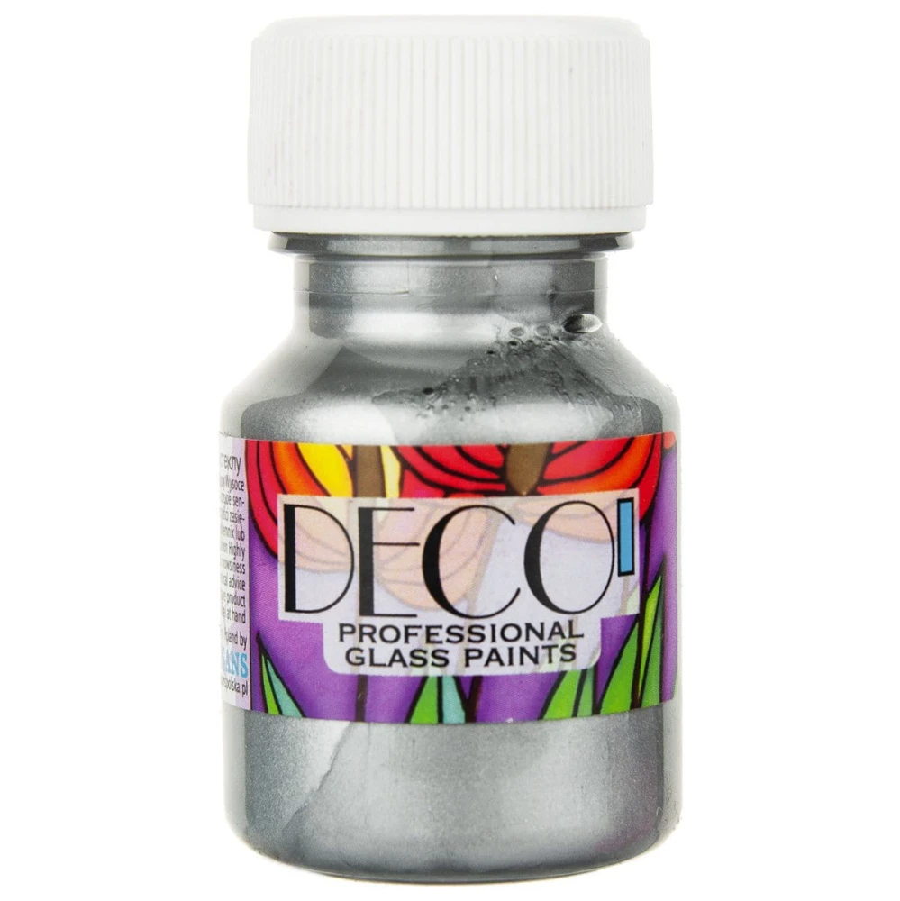 Farba do szkła witrażowa Deco 30ml - 181 srebro #1