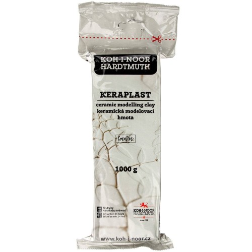 Modelina ceramiczna samoutwardzalna KERA biała glina glinka Koh-I-Noor 1000g #1