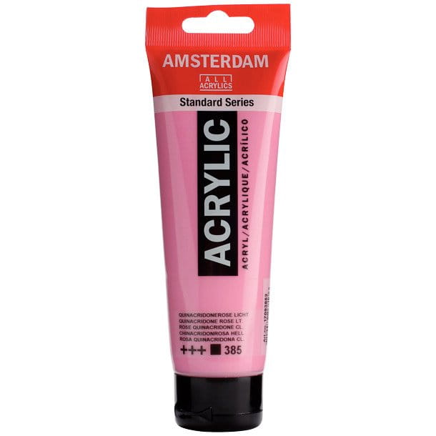 Farba akrylowa Talens Amsterdam 120ml - 385 quinacridone rose light #1