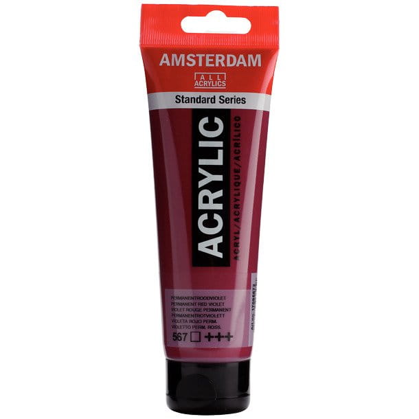 Farba akrylowa Talens Amsterdam 120ml - 567 permanent red violet #1