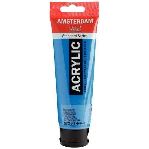 Farba akrylowa Talens Amsterdam 120ml - 572 primary cyan #1