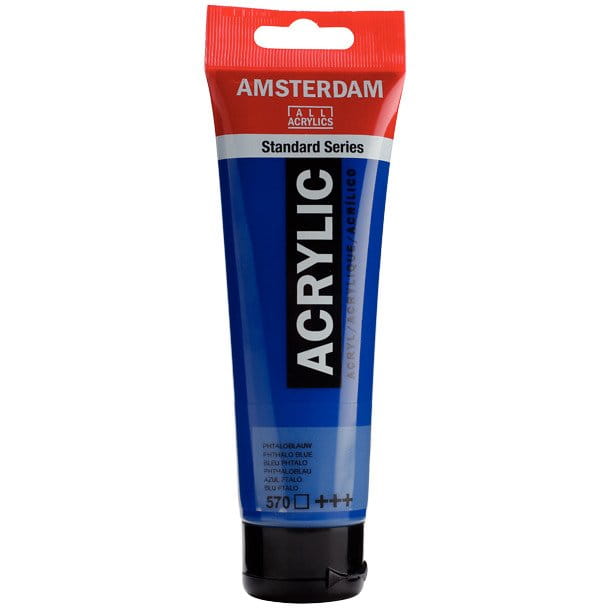 Farba akrylowa Talens Amsterdam 120ml - 570 phthalo blue #1