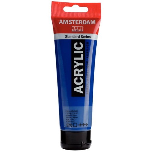 Farba akrylowa Talens Amsterdam 120ml - 570 phthalo blue #1