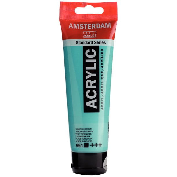 Farba akrylowa Talens Amsterdam 120ml - 661 turquoise green #1