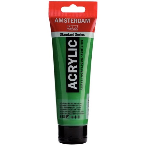 Farba akrylowa Talens Amsterdam 120ml - 618 permanent green light #1