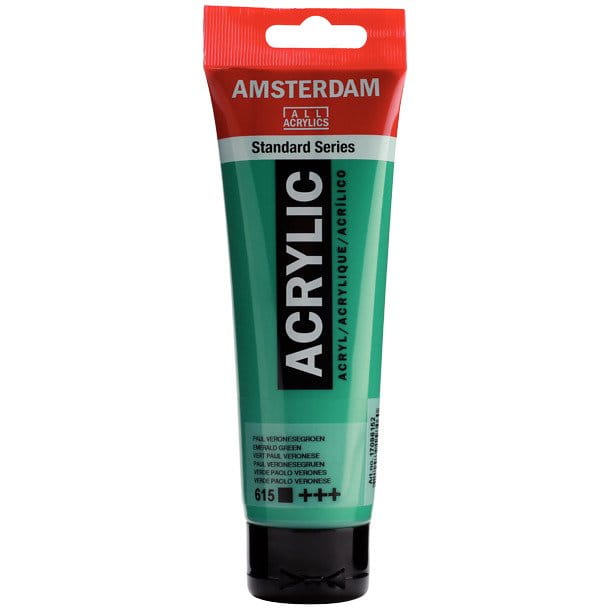 Farba akrylowa Talens Amsterdam 120ml - 615 emerald green #1