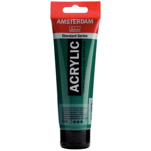 Farba akrylowa Talens Amsterdam 120ml - 619 permanent green deep #1