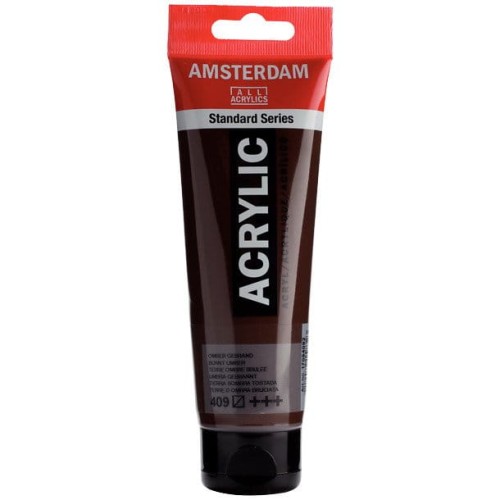 Farba akrylowa Talens Amsterdam 120ml - 409 burnt umber #1