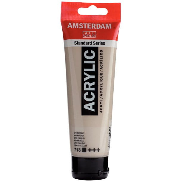 Farba akrylowa Talens Amsterdam 120ml - 718 warm grey #1