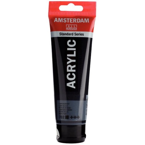 Farba akrylowa Talens Amsterdam 120ml - 702 lamp black #1