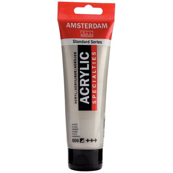 Farba akrylowa Talens Amsterdam 120ml - 800 silver #1
