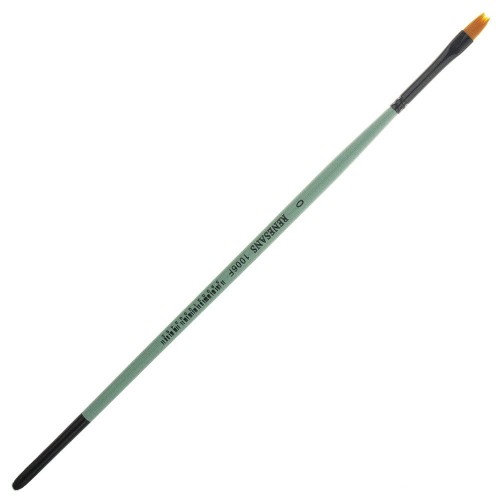 Pędzel nylonowy płaski Renesans - r. 0 #1