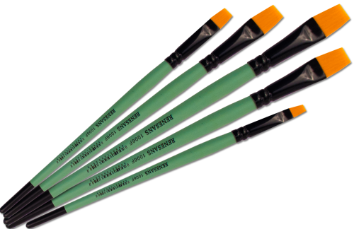 Pędzel nylonowy płaski Renesans - r. 0 #2