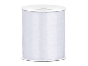 Wstążka satynowa szeroka 100mm 25m - 008 biały #1