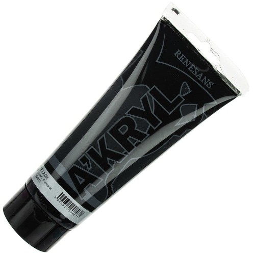 Farba akrylowa Renesans 200ml - 27 czarna #1