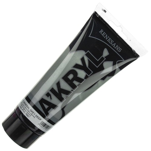 Farba akrylowa Renesans 200ml - 72 szara ciemna mineralna #1