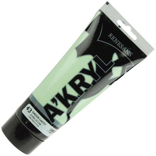 Farba akrylowa Renesans 200ml - 43 ziemia zielona #1