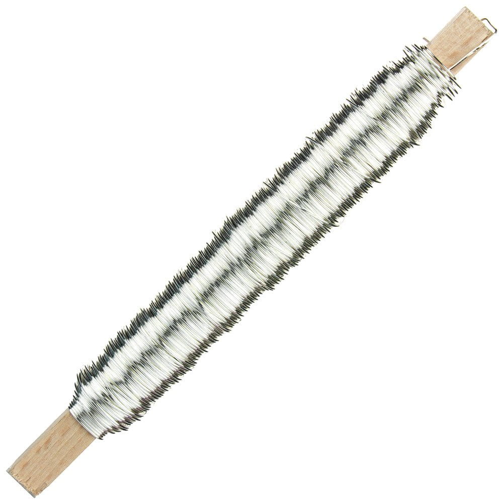 Drut florystyczny na patyku - Srebrny 0,5mm 100g #1