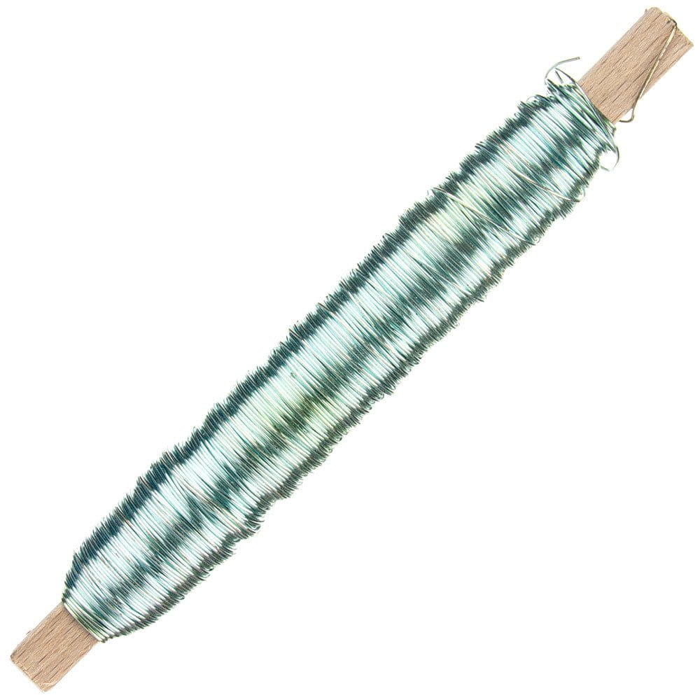 Drut florystyczny na patyku - Ice Blue 0,5mm 100g #1