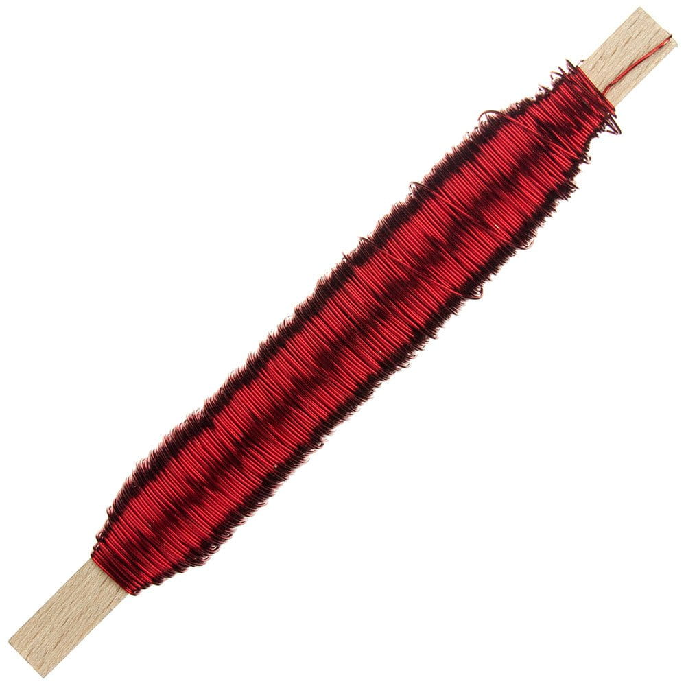 Drut florystyczny na patyku - Czerwony 0,5mm 100g #1