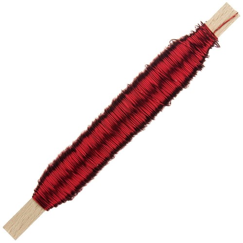 Drut florystyczny na patyku - Czerwony 0,5mm 100g #1