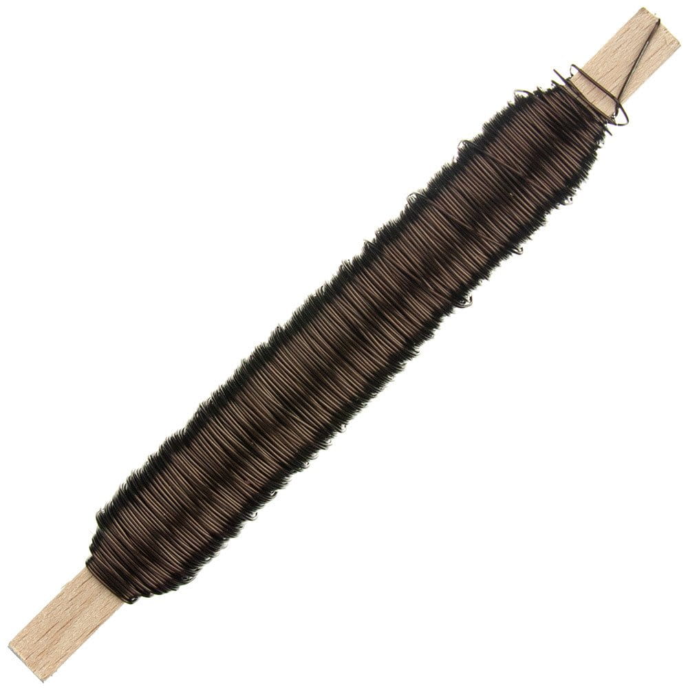 Drut florystyczny na patyku - Brązowy 0,5mm 100g #1