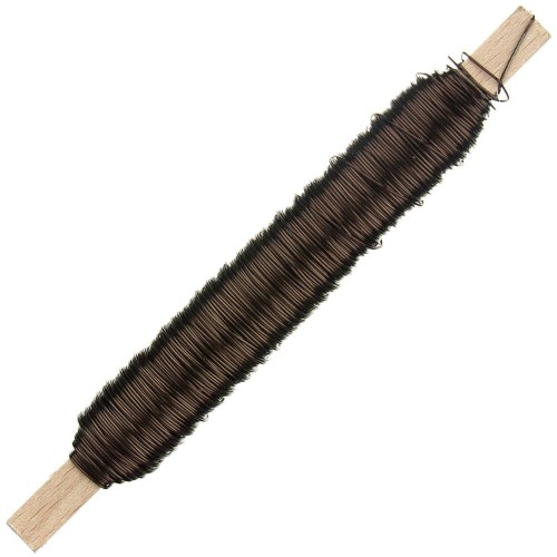 Drut florystyczny na patyku - Brązowy 0,5mm 100g #1