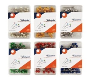 Szpilki dekoracyjne perłowe 22mm - 100 sztuk jasna zieleń #2