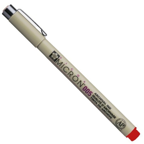 Cienkopis Pigma Micron 005 - Red 0,2mm - Sakura - czerwony #1