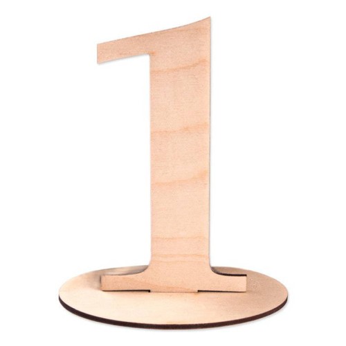 Drewniana cyfra na podstawce 15cm - "1" Decor #1