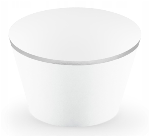 Papilotki na muffinki białe dekoracyjne komplet 6 sztuk #1