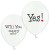 Balon z napisem dwustronny Will you marry me? Yes! 1 szt. #1