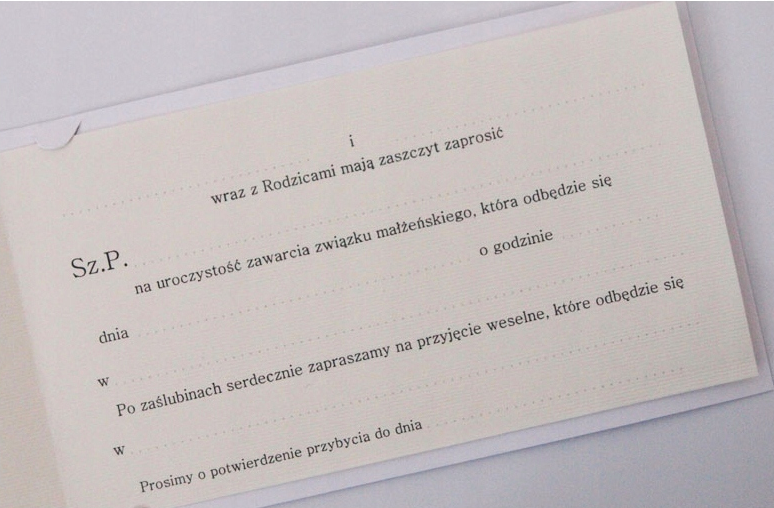 Zaproszenia ślubne z kokardą i diamentem 5 szt. #2