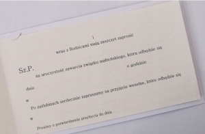 Zaproszenia ślubne z kokardą i diamentem 5 szt. #2