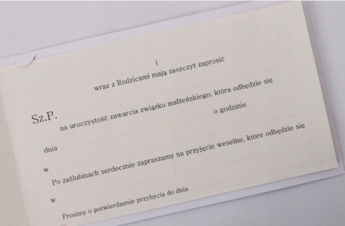 Zaproszenia ślubne z kokardą i diamentem 5 szt. #2