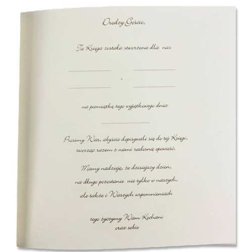 Księga gości na wesele 20cm Ozdobna na życzenia #2