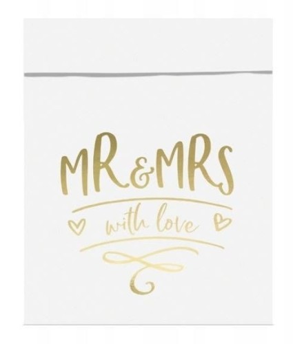 Torebki na słodycze Mr&Mrs 6 szt. #1