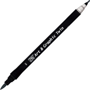 Marker Art & Graphic Twin - Dawn Grey - szary - Kuretake #2