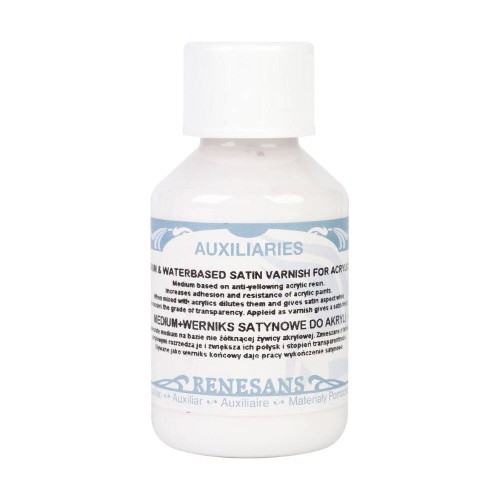 Medium + werniks wodny satynowy do akryli Renesans - 100 ml #1