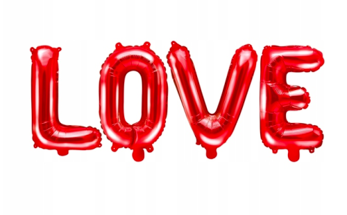 Balon LOVE 140cm czerwony metalizowany #1
