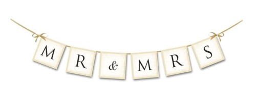 Baner weselny MR&MRS 77cm #1